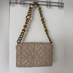 New quilted Beige Chain Shoulder Bag - Zara
